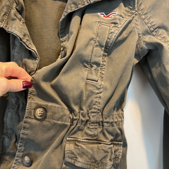Hollister Army Green tie waist jacket - Picture 4 of 14
